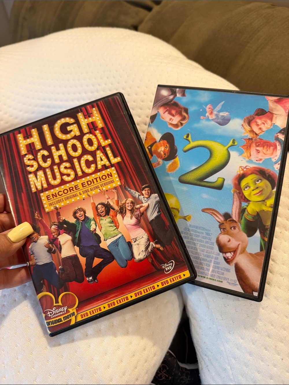 Disney DVDs - High School Musical & Shrek 2 Combo (Red, Blue, Green)